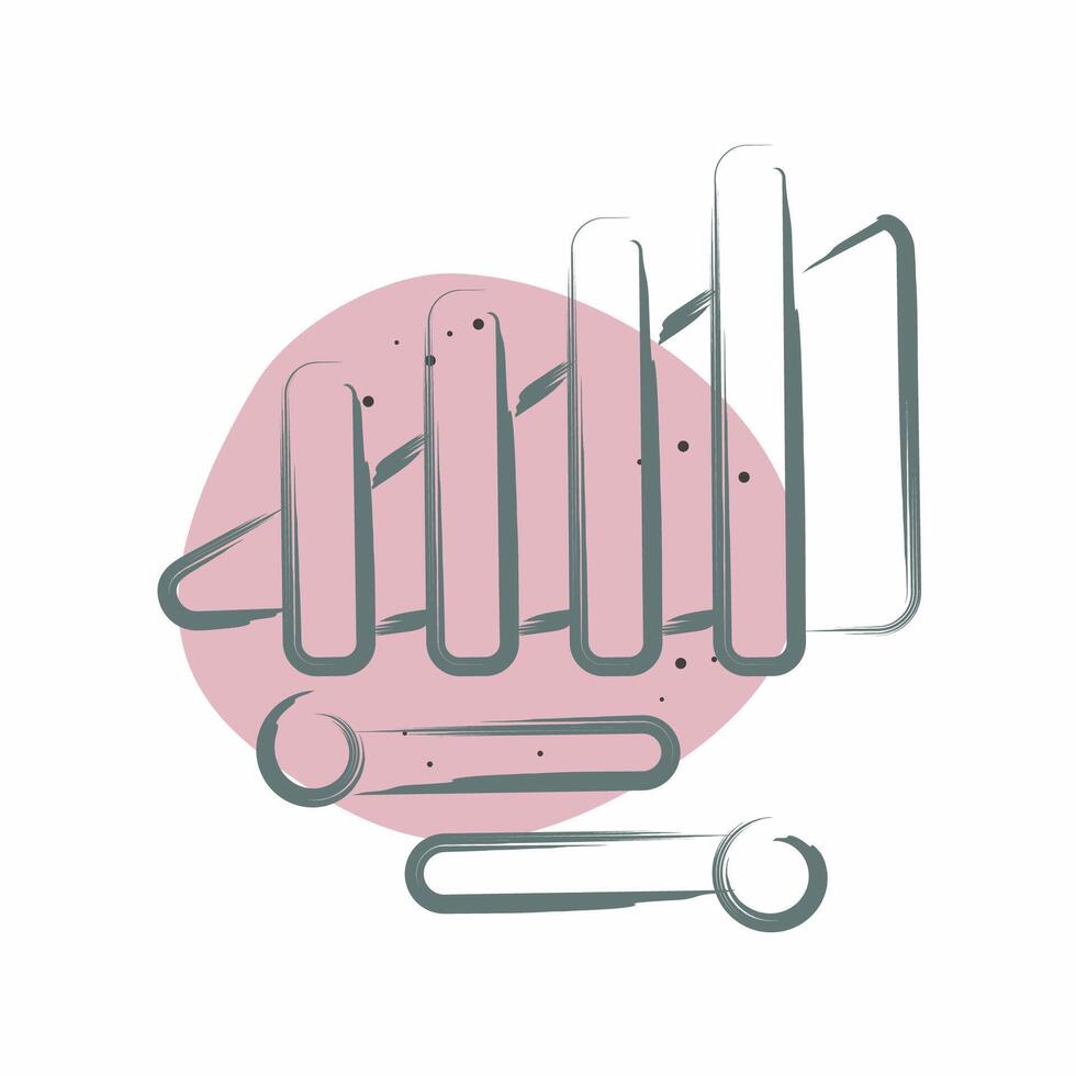 Icon Xylophone. related to Parade symbol. Color Spot Style. simple design illustration vector