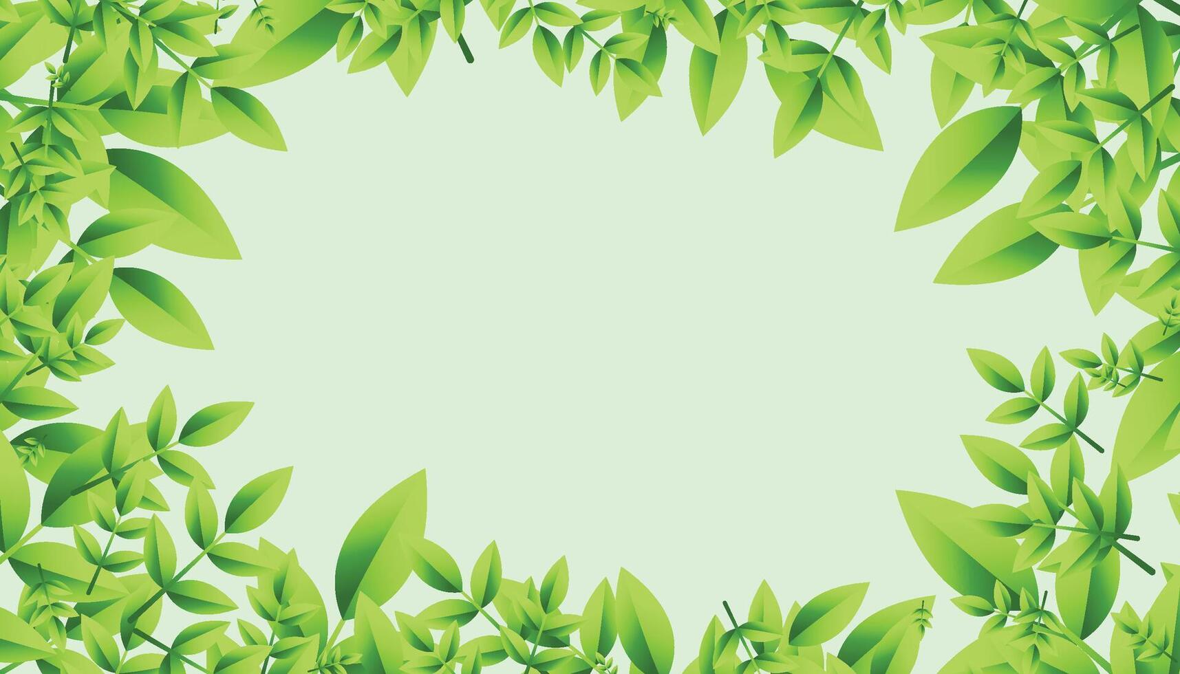 Abstract Geometric modern with Leaf wave Green color background for template, poster, flyer design. illustration vector