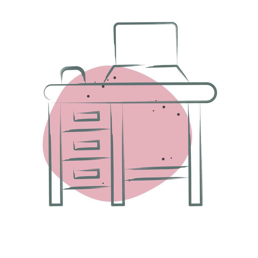 Icon Workplace. related to Remote Working symbol. Color Spot Style. simple design illustration vector