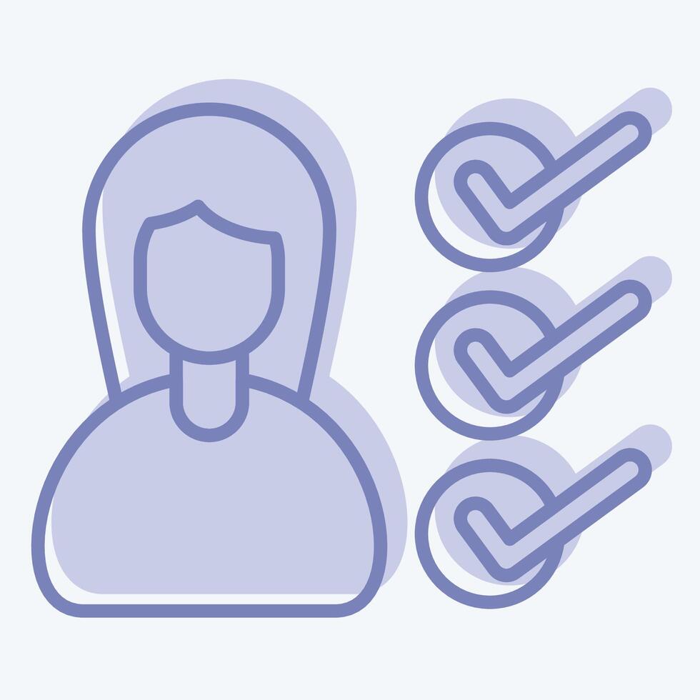 Icon Work Tasks. related to Remote Working symbol. two tone style. simple design illustration vector