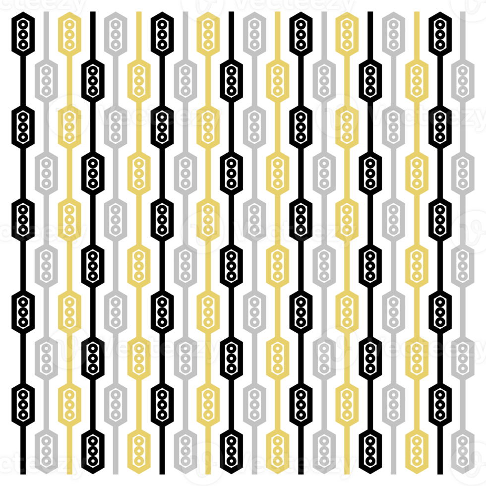 Retro Geometric Black Grey Yellow Seventies Pattern png