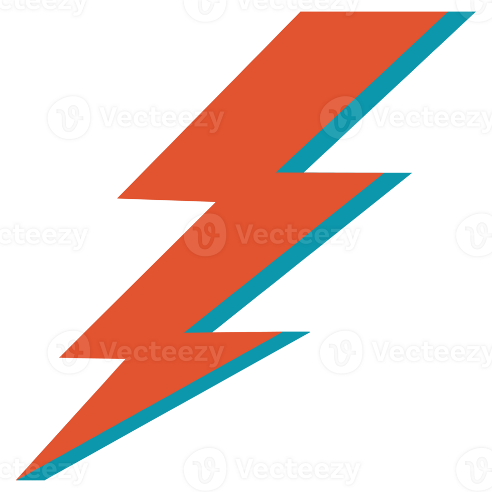 Red And Blue Lightning Bolt png