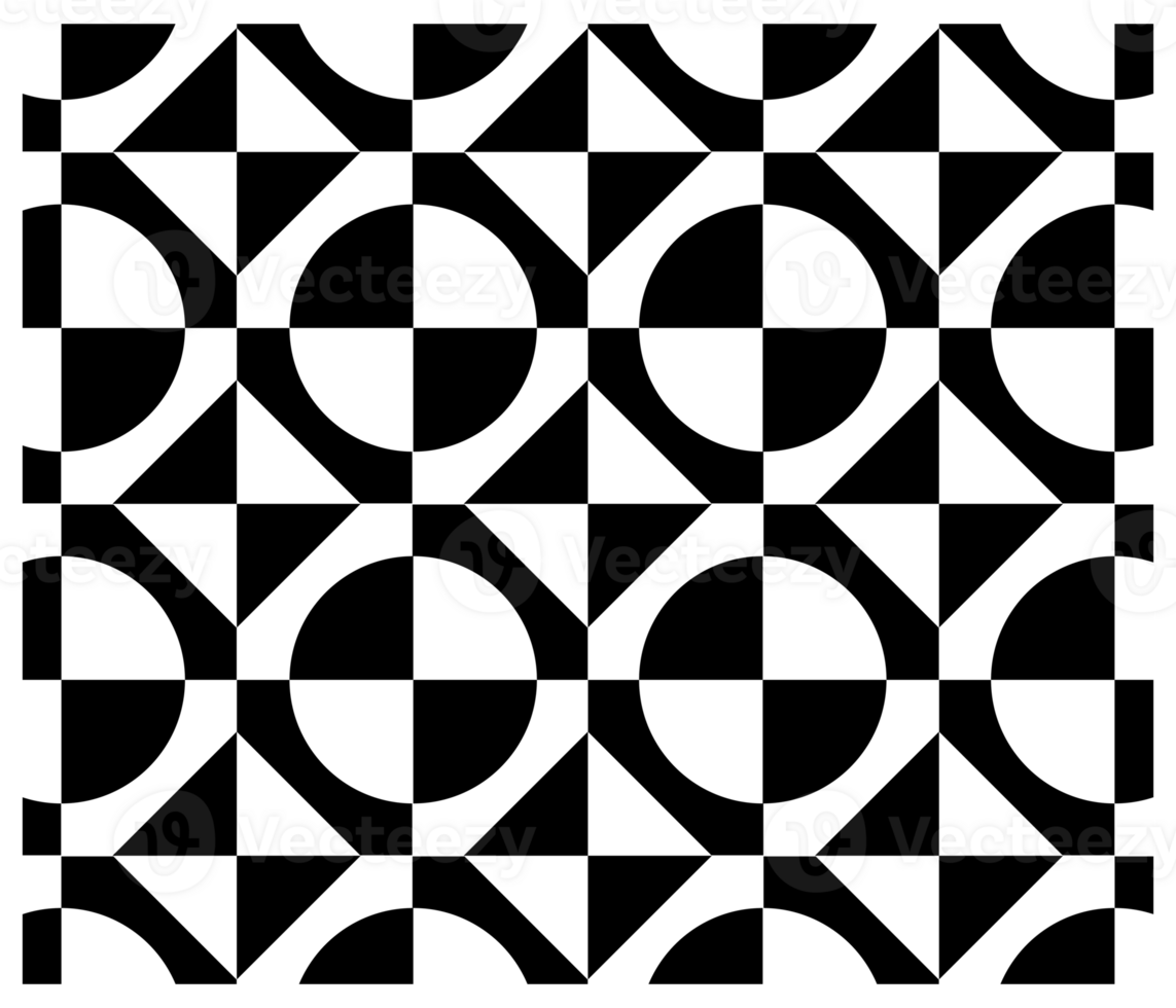 Black And White 1960s Style Two Tone Ska Mod Squares Circles Geometric Background Pattern png