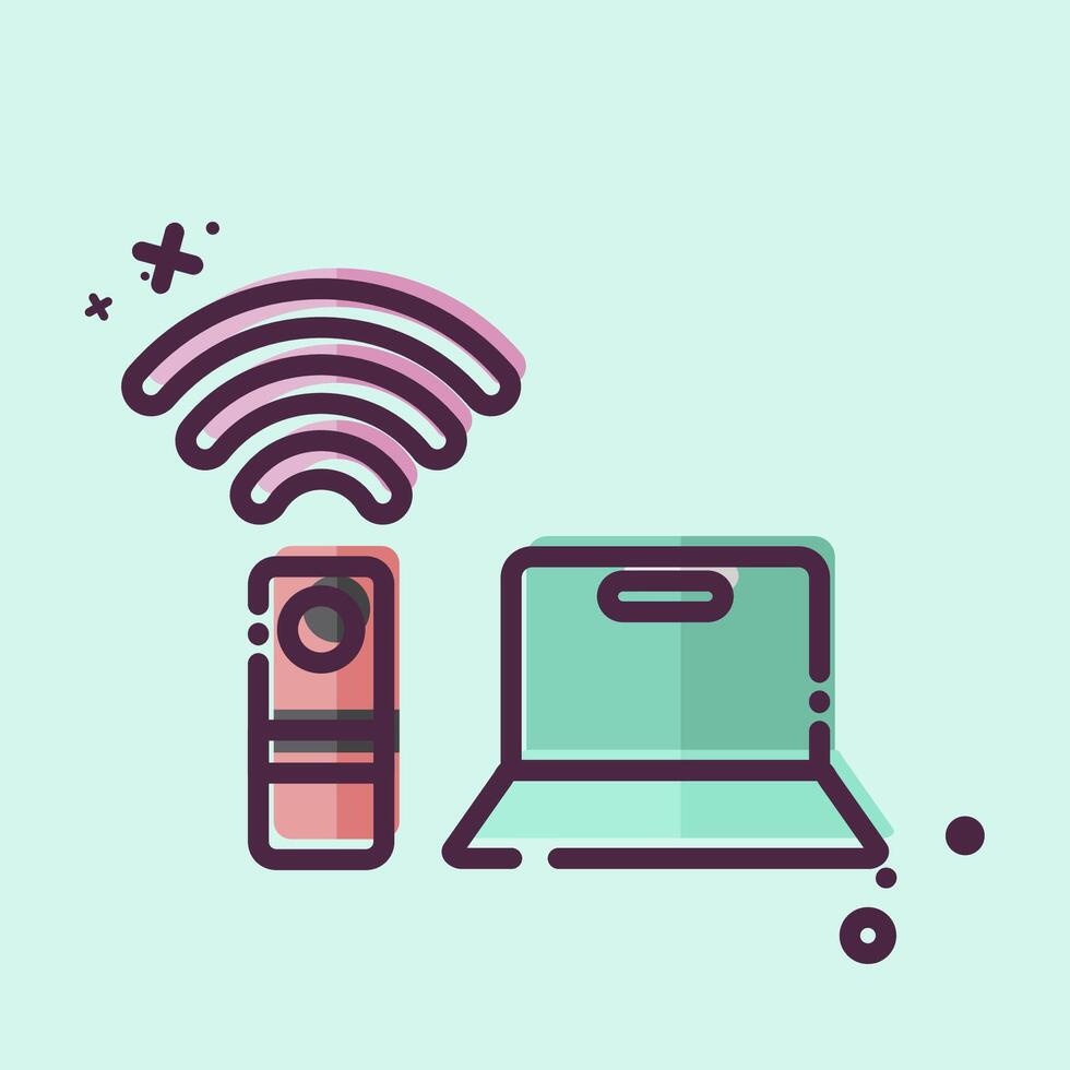 Icon Remote Working Office 2. related to Remote Working symbol. MBE style. simple design illustration vector