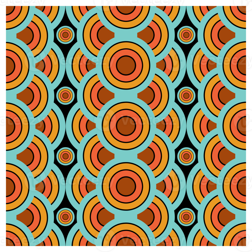 60s 70s Style Retro Modern Circles Vintage Mid Century Pattern png