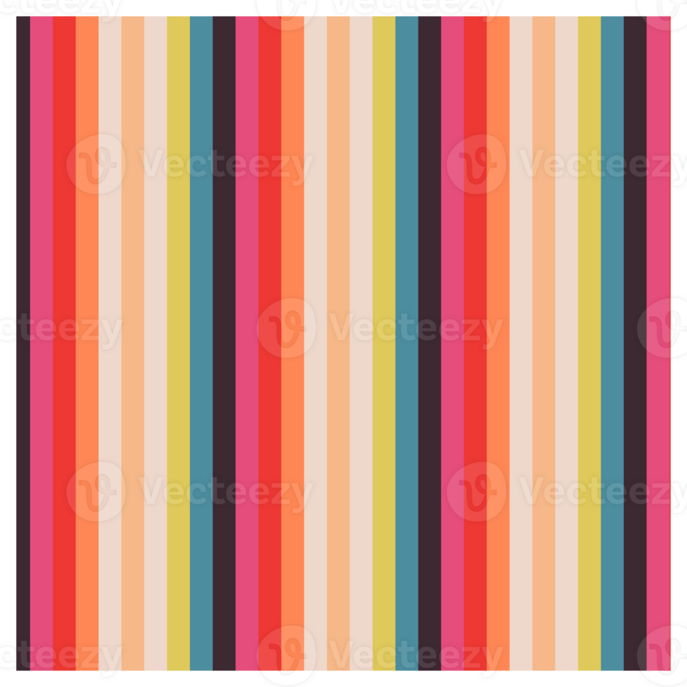 retro färgad vertikal randig bakgrund mönster png