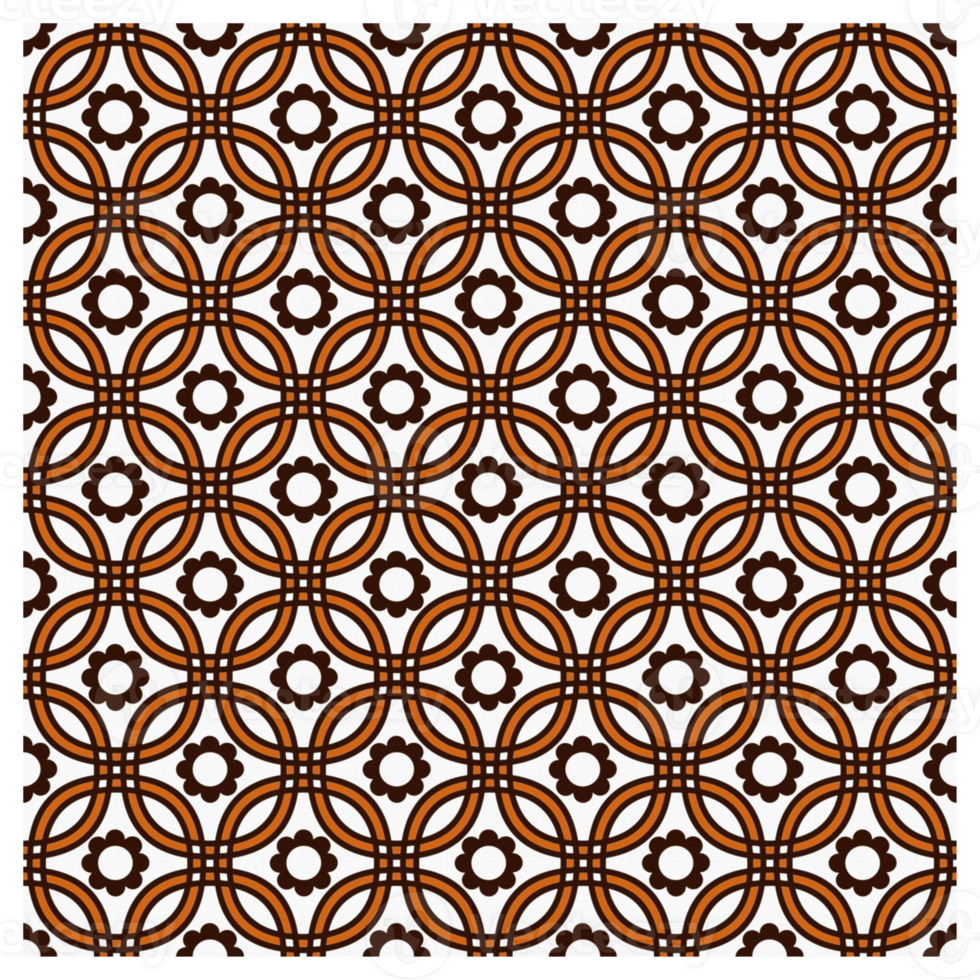 1970s Retro Style Flowers Geometric Floral Mid Century Background Pattern png