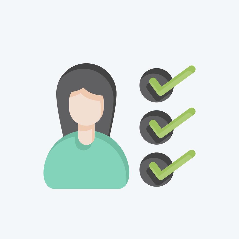 Icon Work Tasks. related to Remote Working symbol. flat style. simple design illustration vector