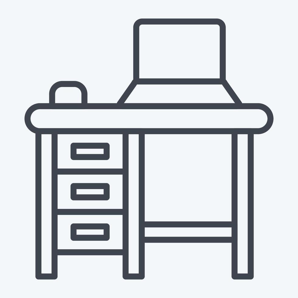 Icon Workplace. related to Remote Working symbol. line style. simple design illustration vector