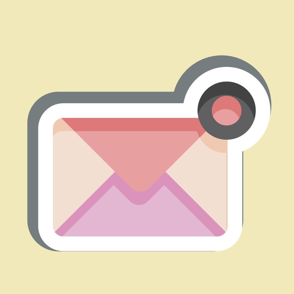 Sticker Notification. related to Remote Working symbol. simple design illustration vector