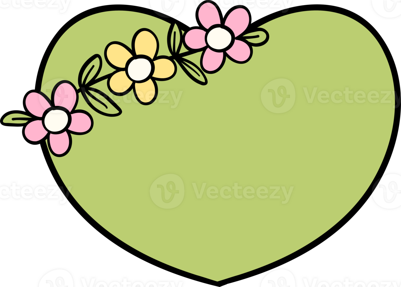 Retro Earth Day heart Pastel Doodle Drawing Cartoon png