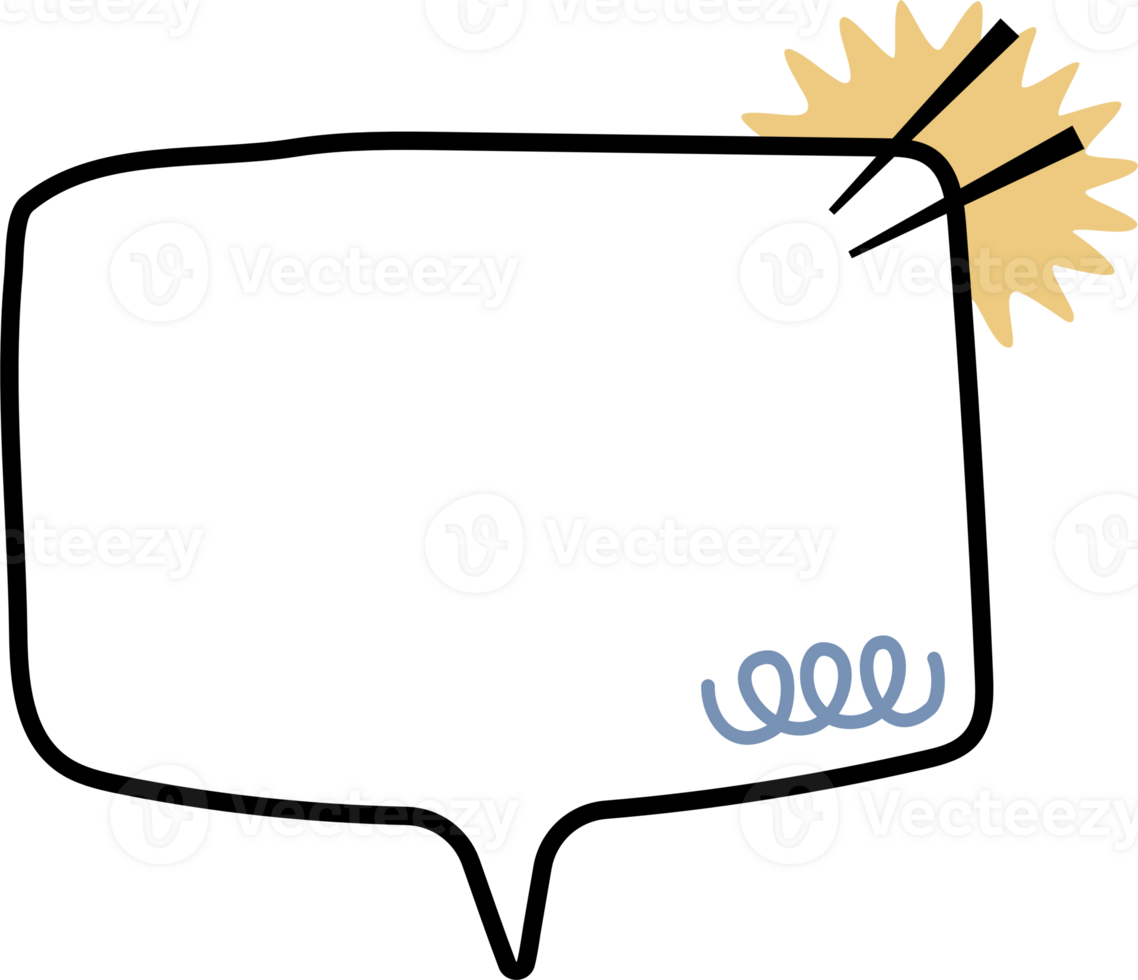 speech bubble balloon icon sticker memo keyword planner text box banner, flat transparent element design png