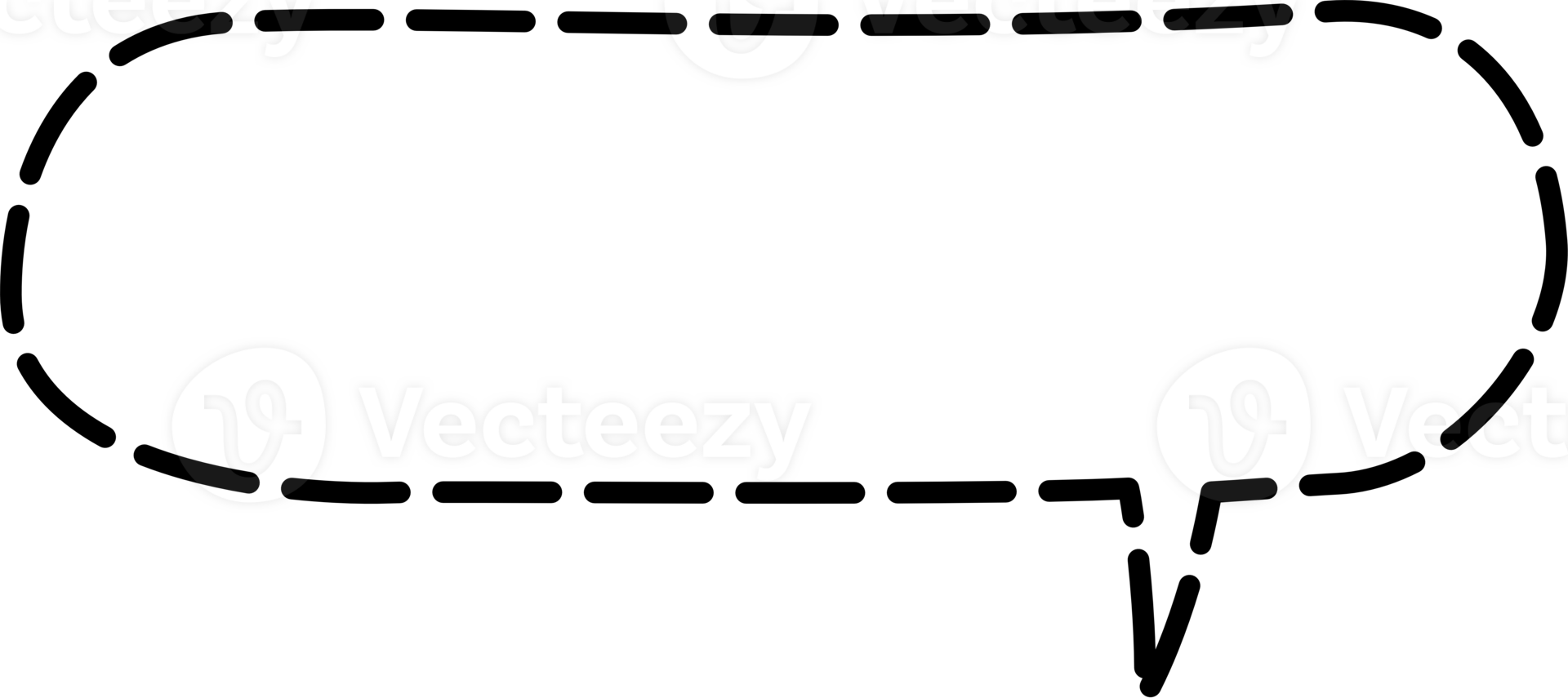 schwarz und Weiß gestrichelt Linie Rede Blase Ballon, Symbol Aufkleber Memo Stichwort Planer Text Box Banner, eben transparent Element Design png