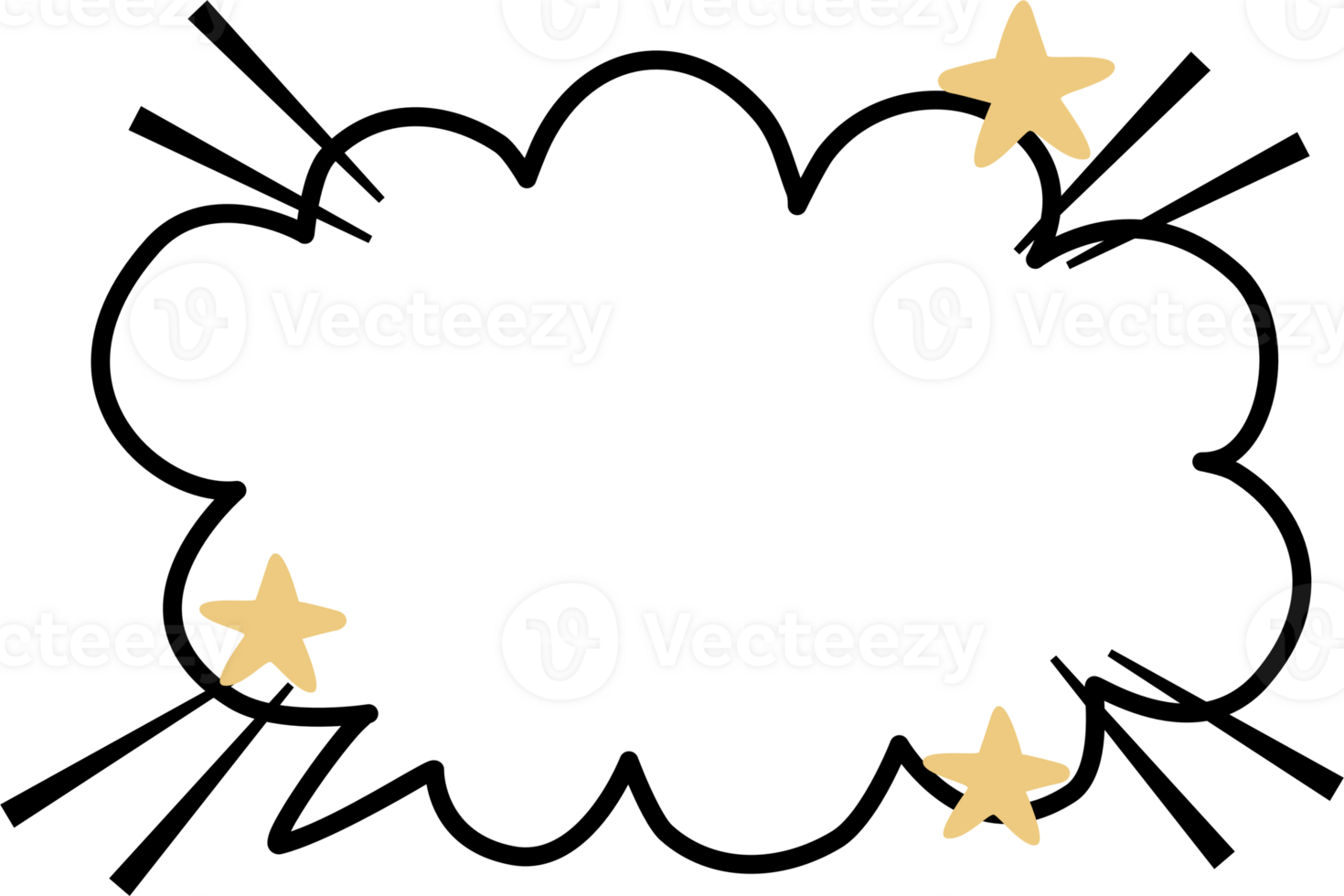 speech bubble balloon icon sticker memo keyword planner text box banner, flat transparent element design png