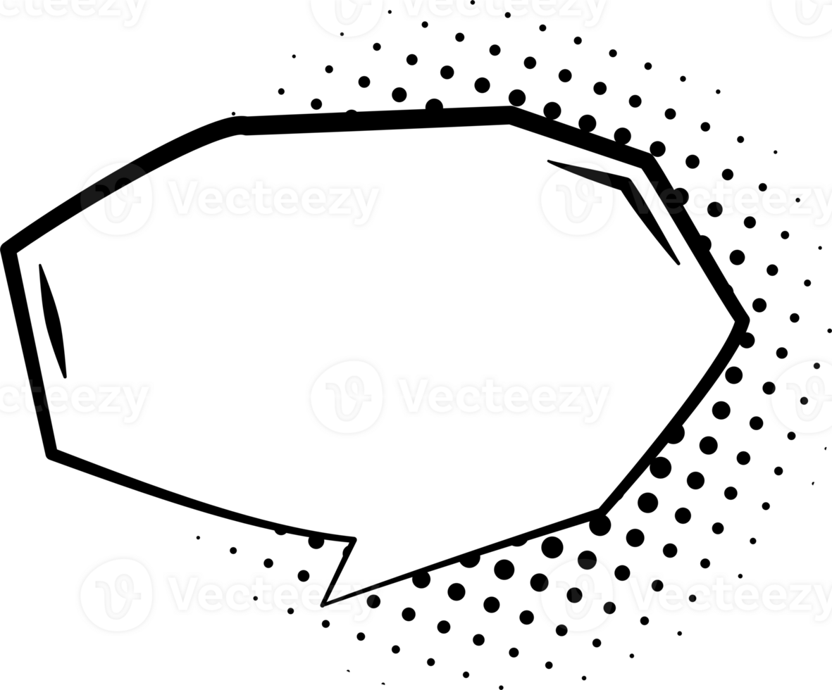 pop- konst polka prickar halv tona svart och vit Färg Tal bubbla ballong ikon klistermärke PM nyckelord planerare text låda baner, platt transparent element design png