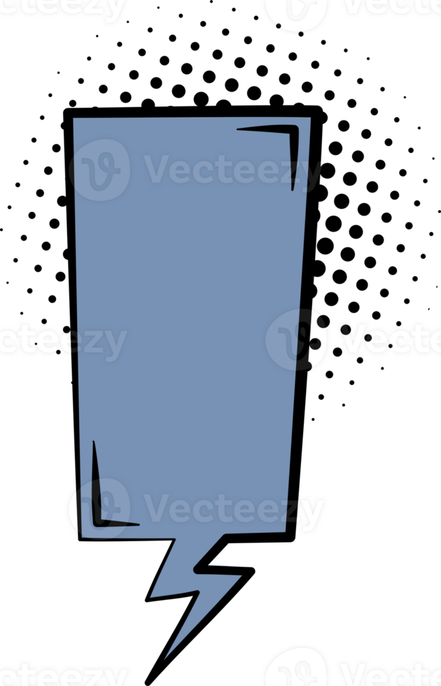pop arte polca pontos metade tom azul cor discurso bolha balão ícone adesivo memorando palavra chave planejador texto caixa bandeira, plano transparente elemento Projeto png