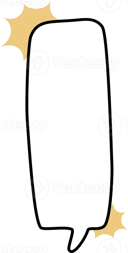 speech bubble balloon icon sticker memo keyword planner text box banner, flat transparent element design png