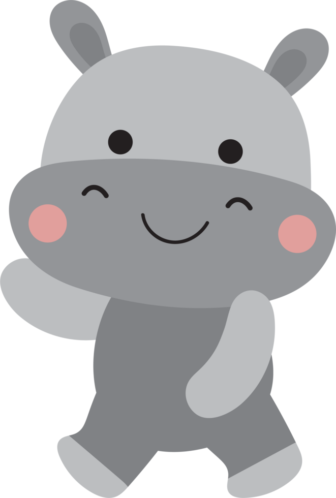 Cartoon baby Hippo png