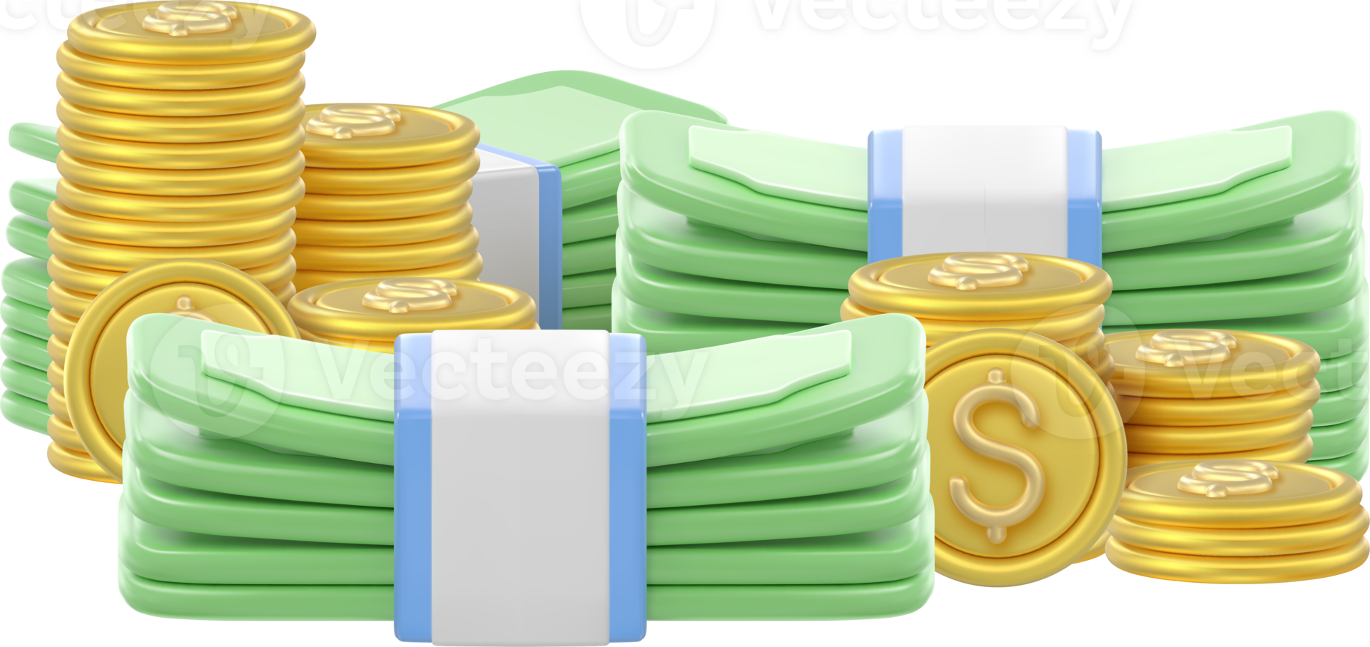 3d icon money, bank banknotes png