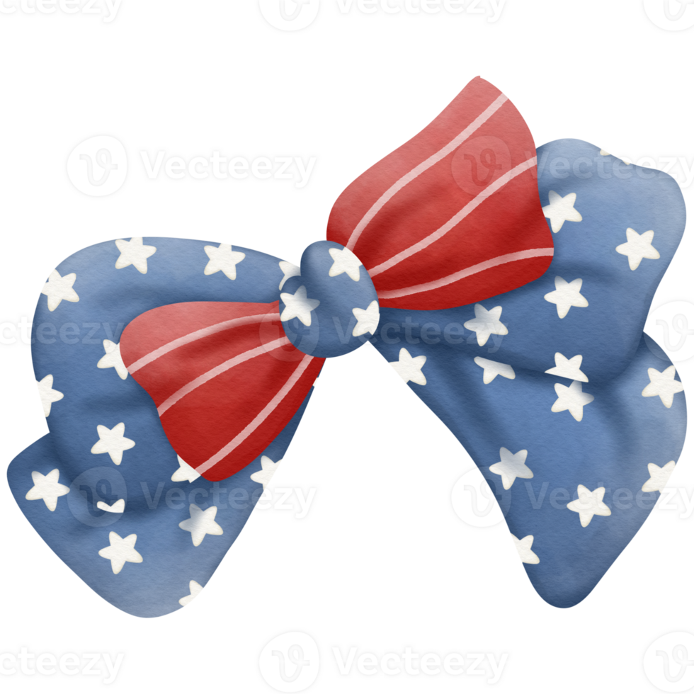 Ribbon watercolor in Independence Day png