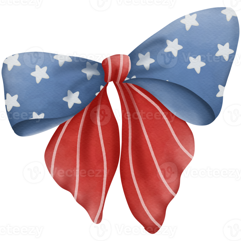 Ribbon watercolor in Independence Day png