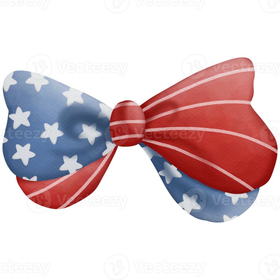 Ribbon watercolor in Independence Day png