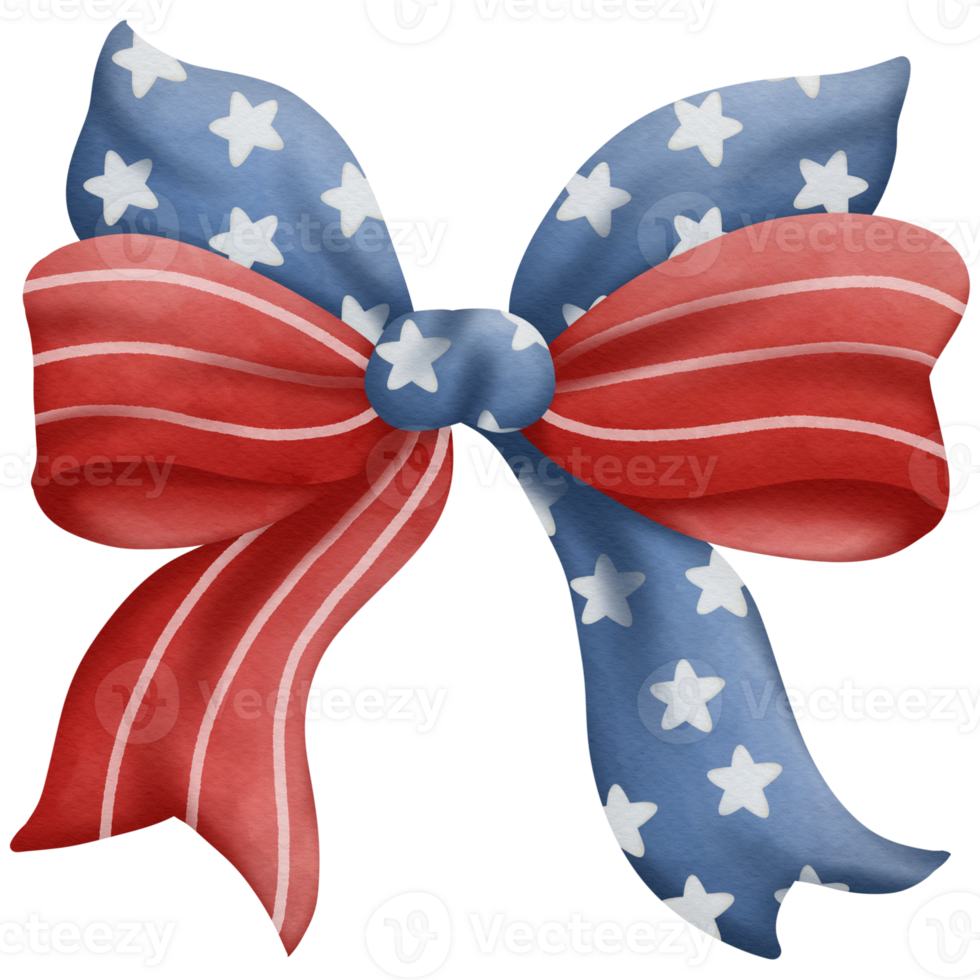 Ribbon watercolor in Independence Day png