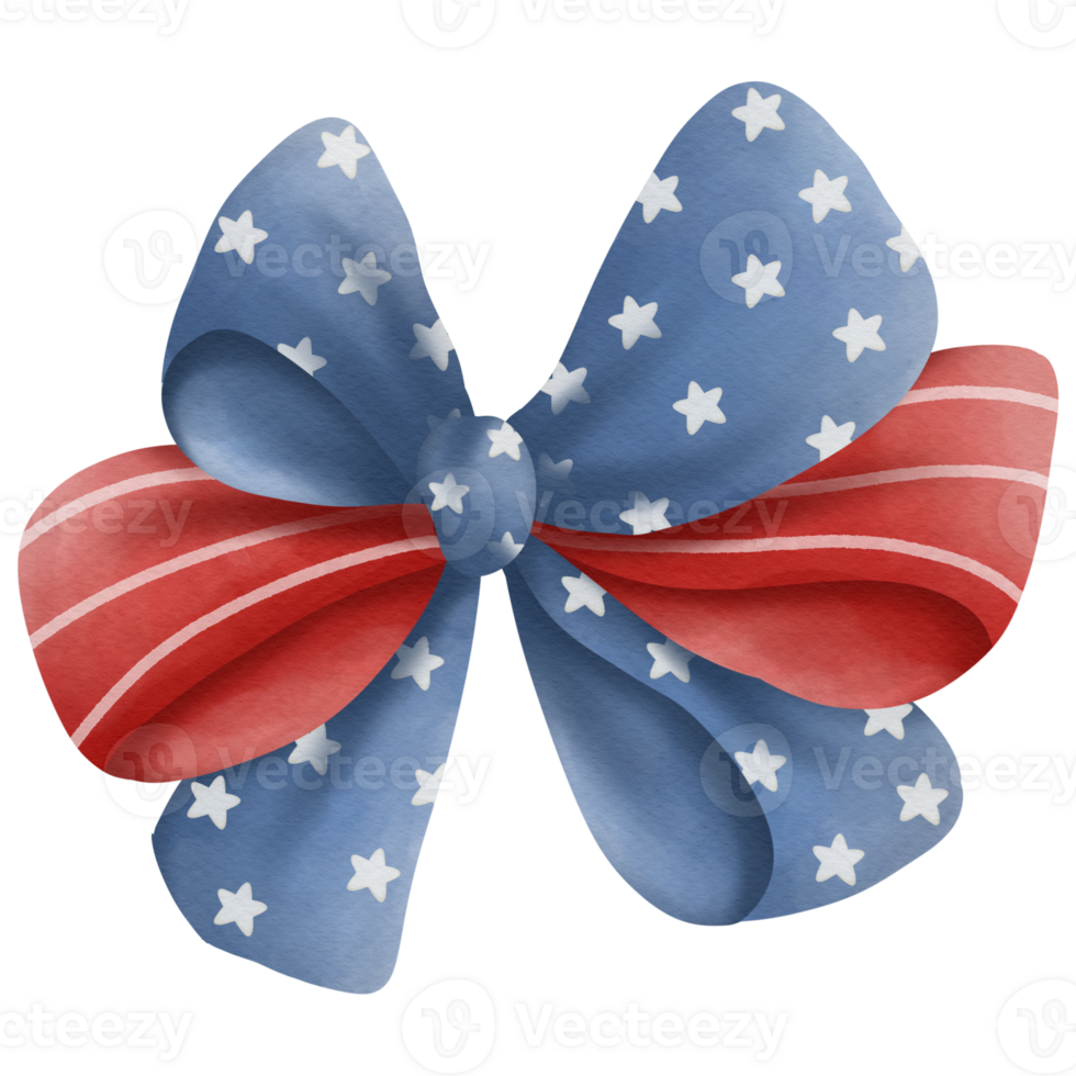 Ribbon watercolor in Independence Day png