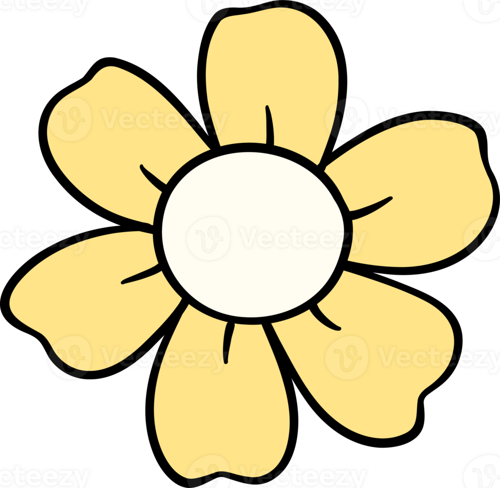 Retro Earth Day flower Pastel Doodle Drawing Cartoon png