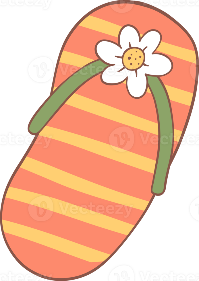 Groovy retro summer sandal png