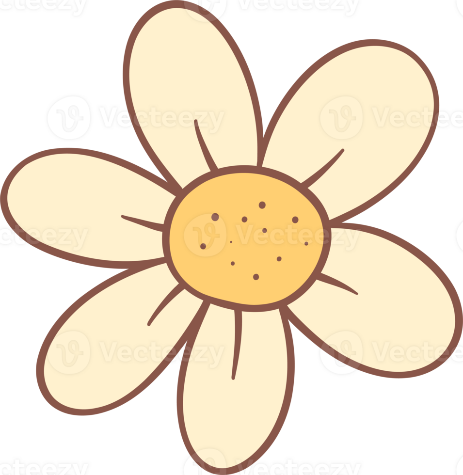 maravilloso retro verano flor png