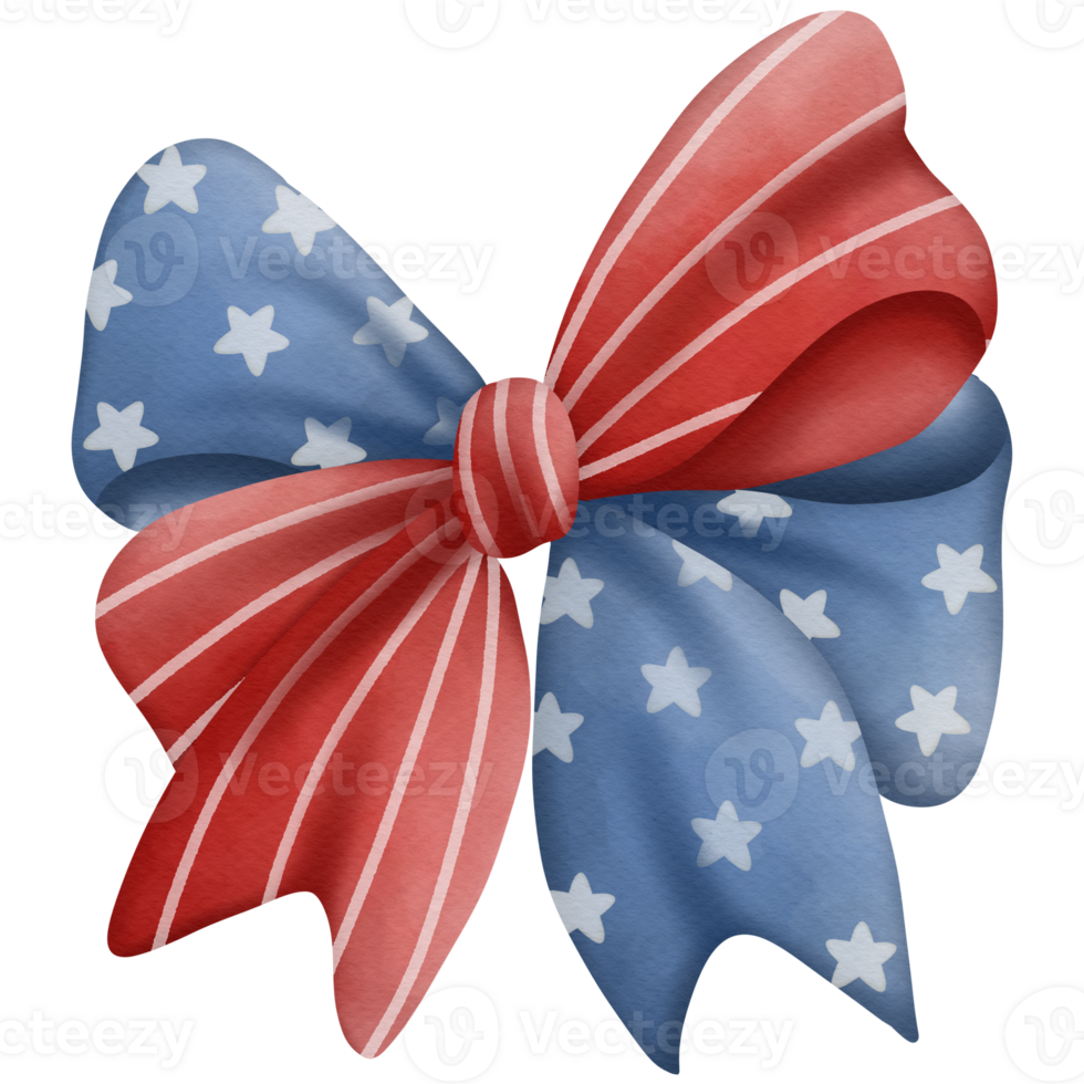 Ribbon watercolor in Independence Day png