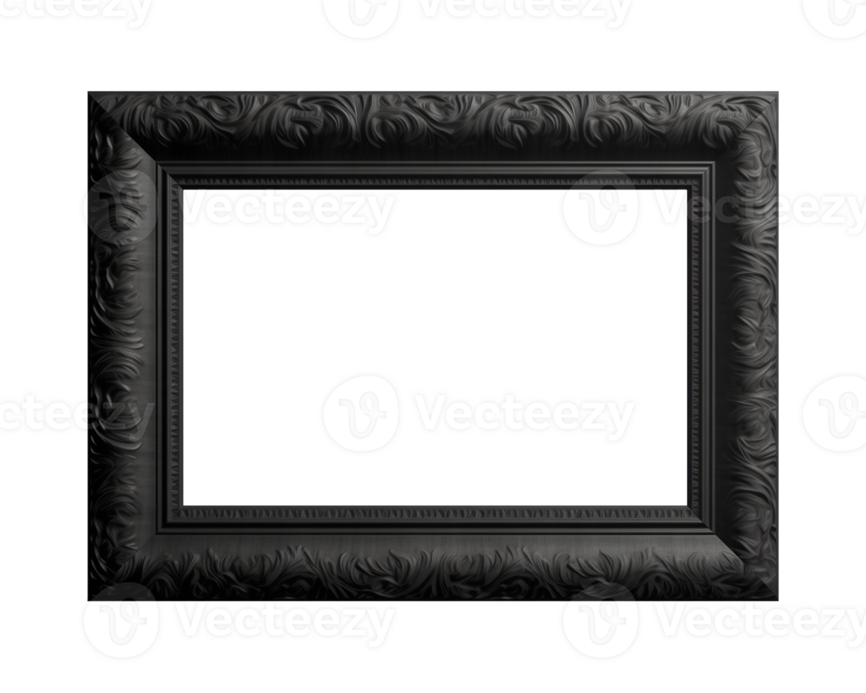 ein schwarz rechteckig Rahmen isoliert auf ein transparent Hintergrund, png