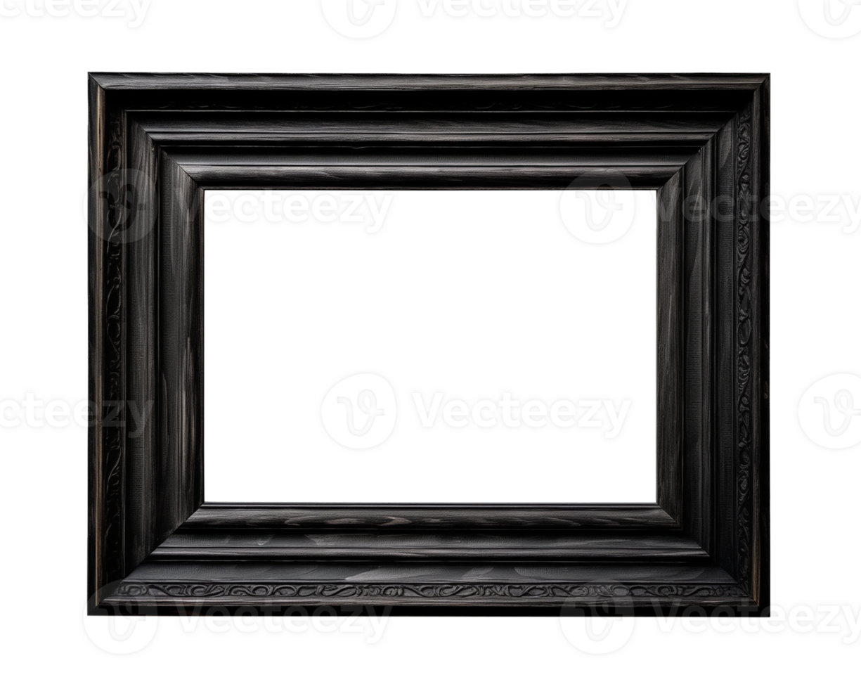 ein schwarz rechteckig Rahmen isoliert auf ein transparent Hintergrund, png
