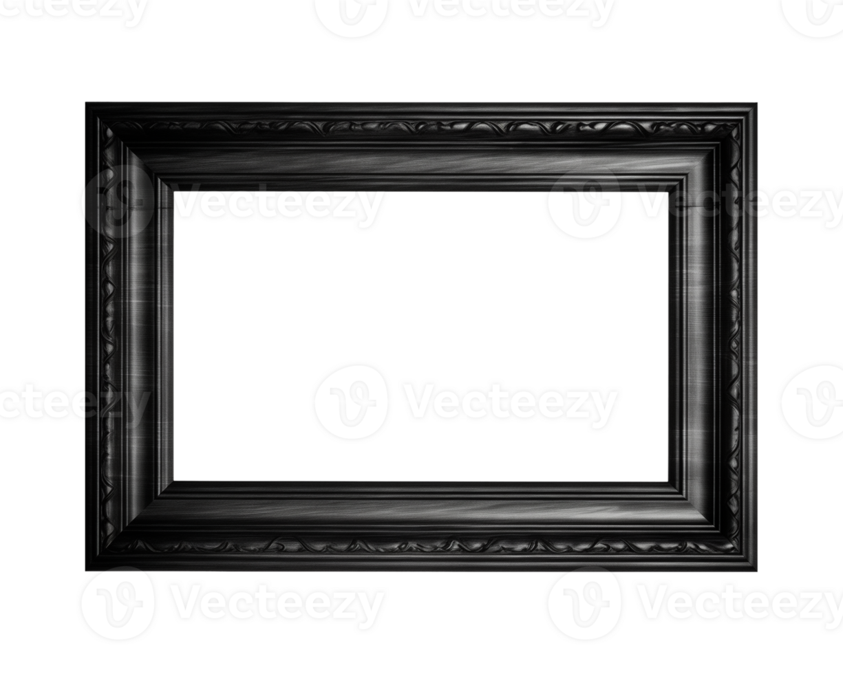 ein schwarz rechteckig Rahmen isoliert auf ein transparent Hintergrund, png