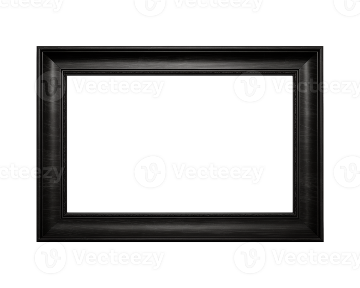 ein schwarz rechteckig Rahmen isoliert auf ein transparent Hintergrund, png