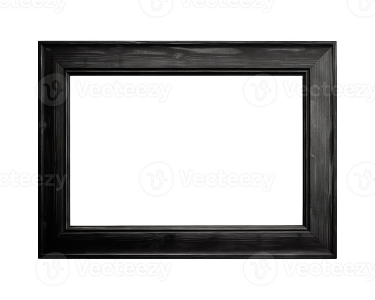 ein schwarz rechteckig Rahmen isoliert auf ein transparent Hintergrund, png