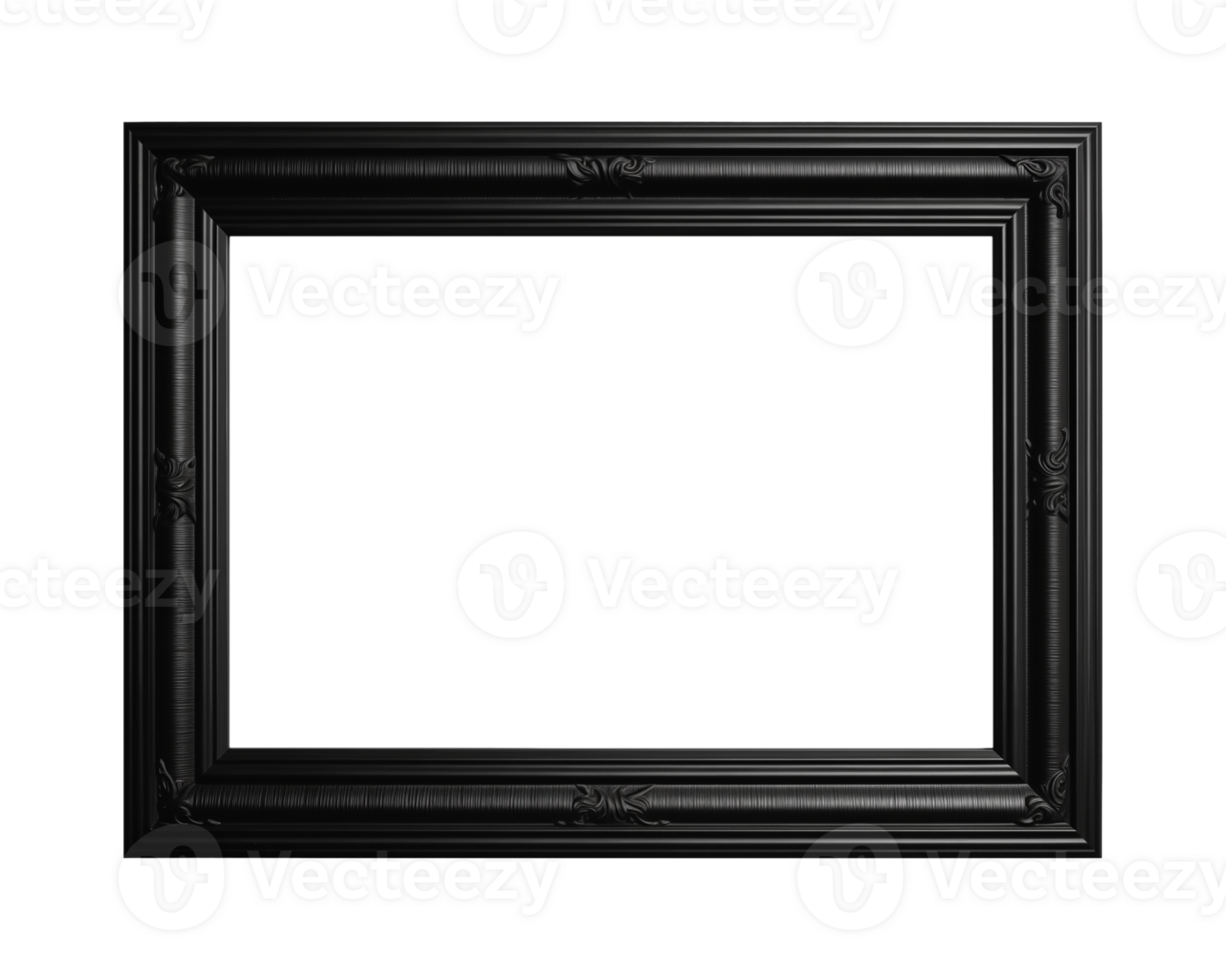 ein schwarz rechteckig Rahmen isoliert auf ein transparent Hintergrund, png