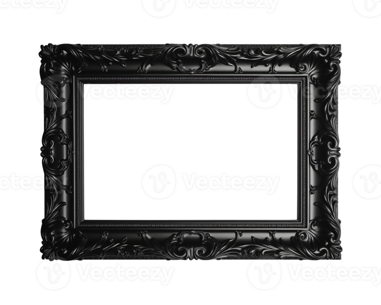 ein schwarz rechteckig Rahmen isoliert auf ein transparent Hintergrund, png