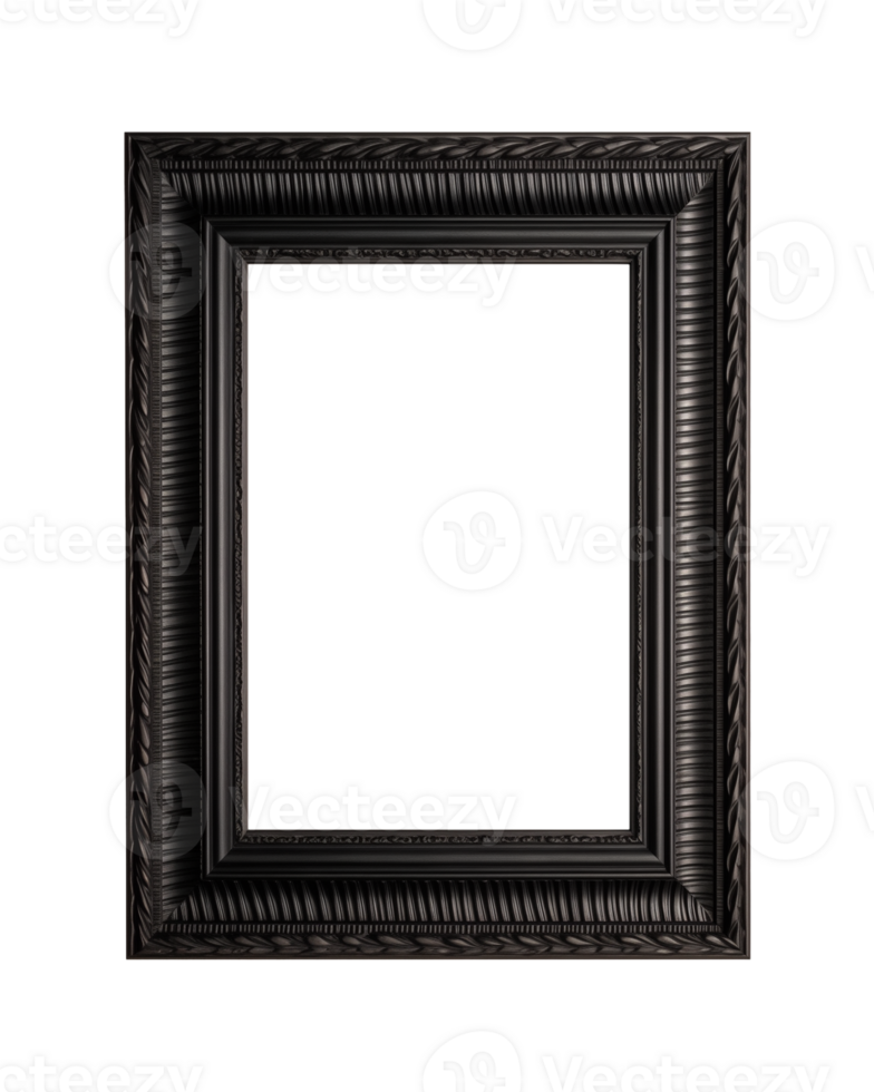 ein schwarz rechteckig Rahmen isoliert auf ein transparent Hintergrund, png