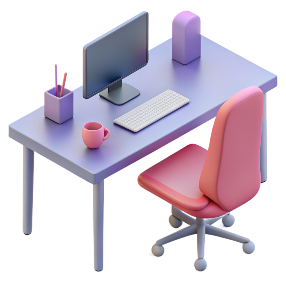 Exquisite 3D Images of Stunning Office Tables Ideal for Interior Design Inspiration png