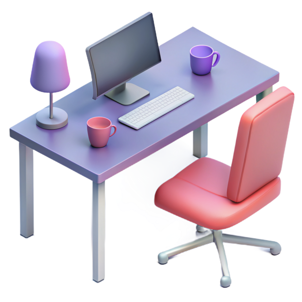 utsökt 3d bilder av fantastisk kontor tabeller idealisk för interiör design inspiration png
