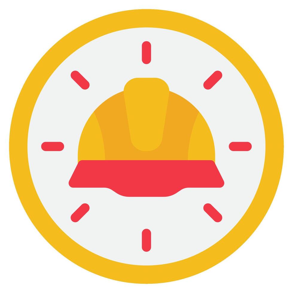 Clock Labour day icon illustration vector