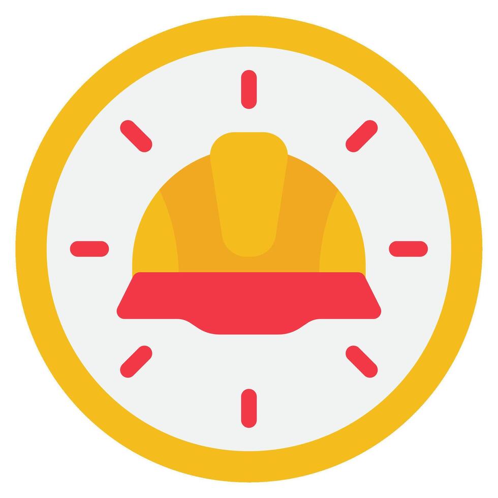 Clock Labour day icon illustration vector