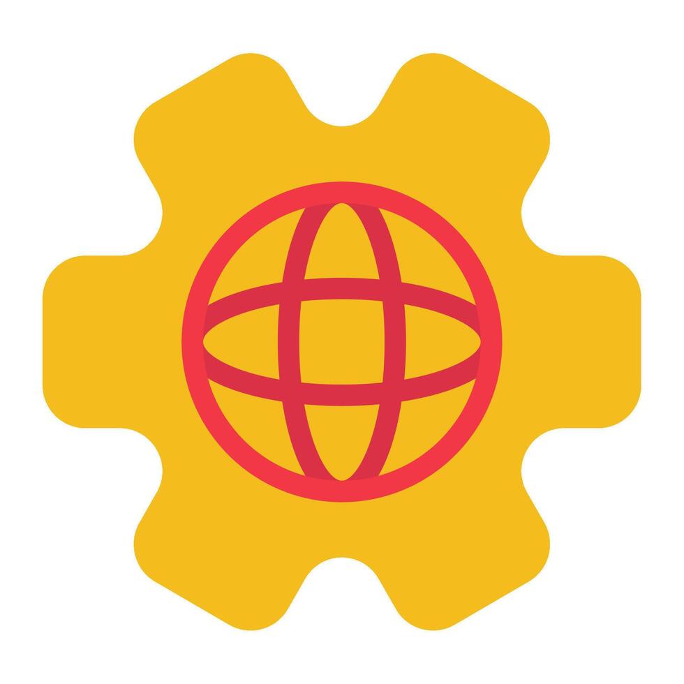 Globe Labour day icon illustration vector
