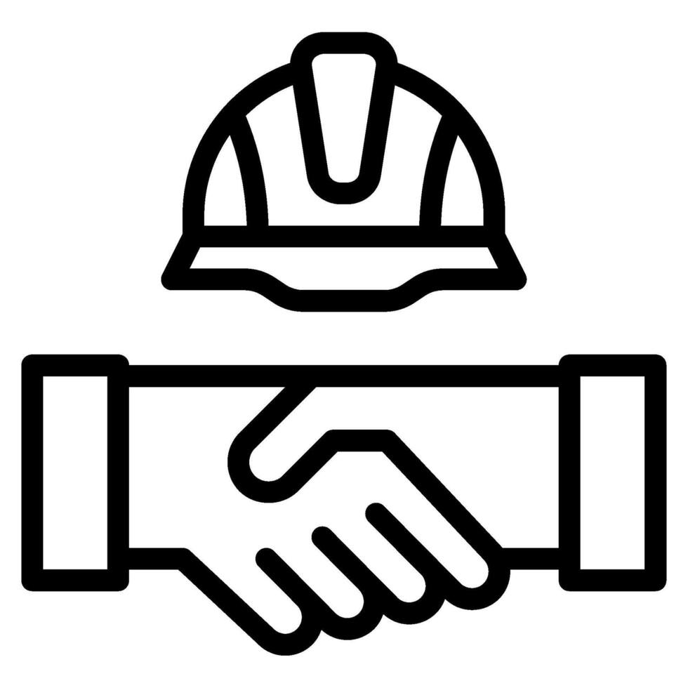 Handshake Labour day icon illustration vector