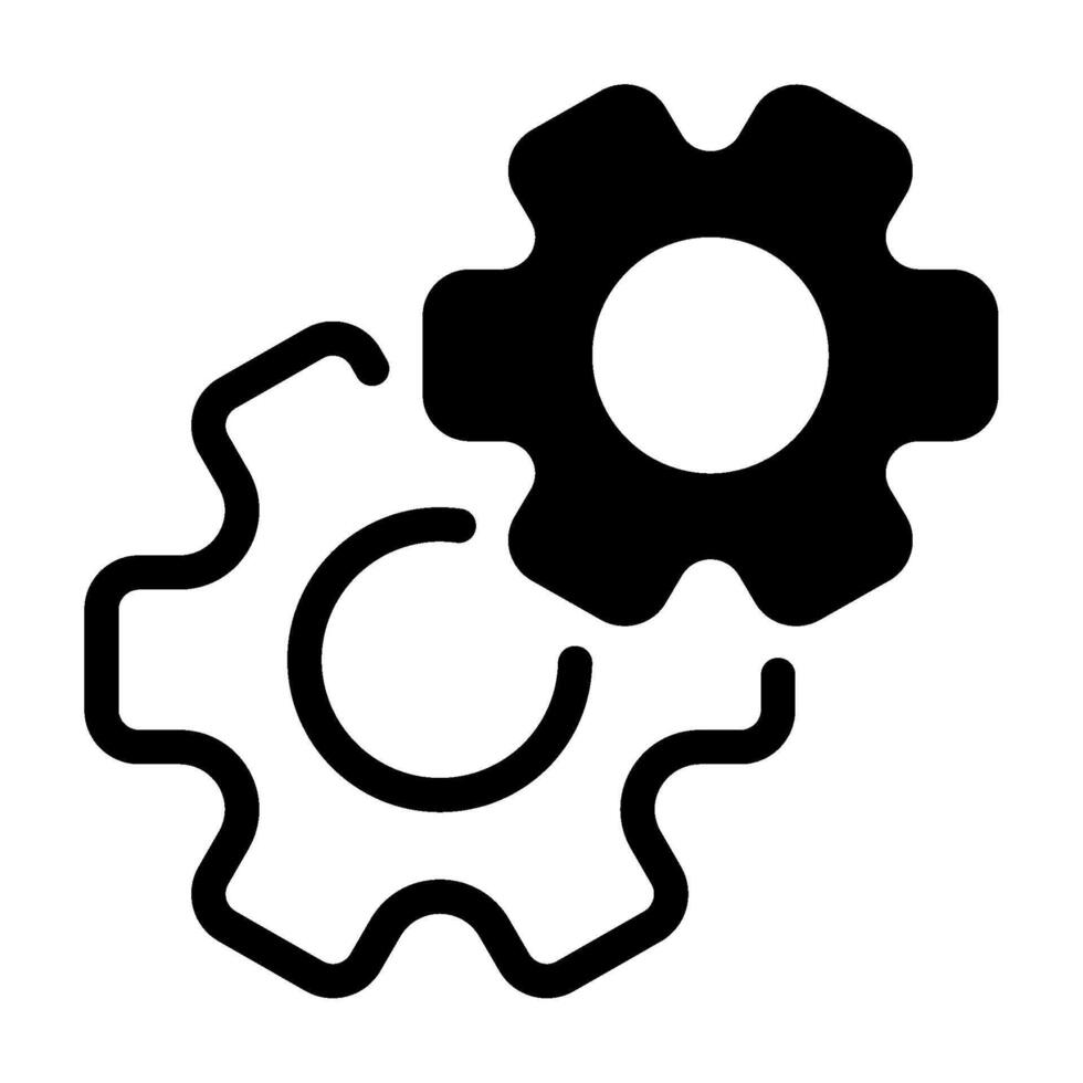 Gear Labour day icon illustration vector