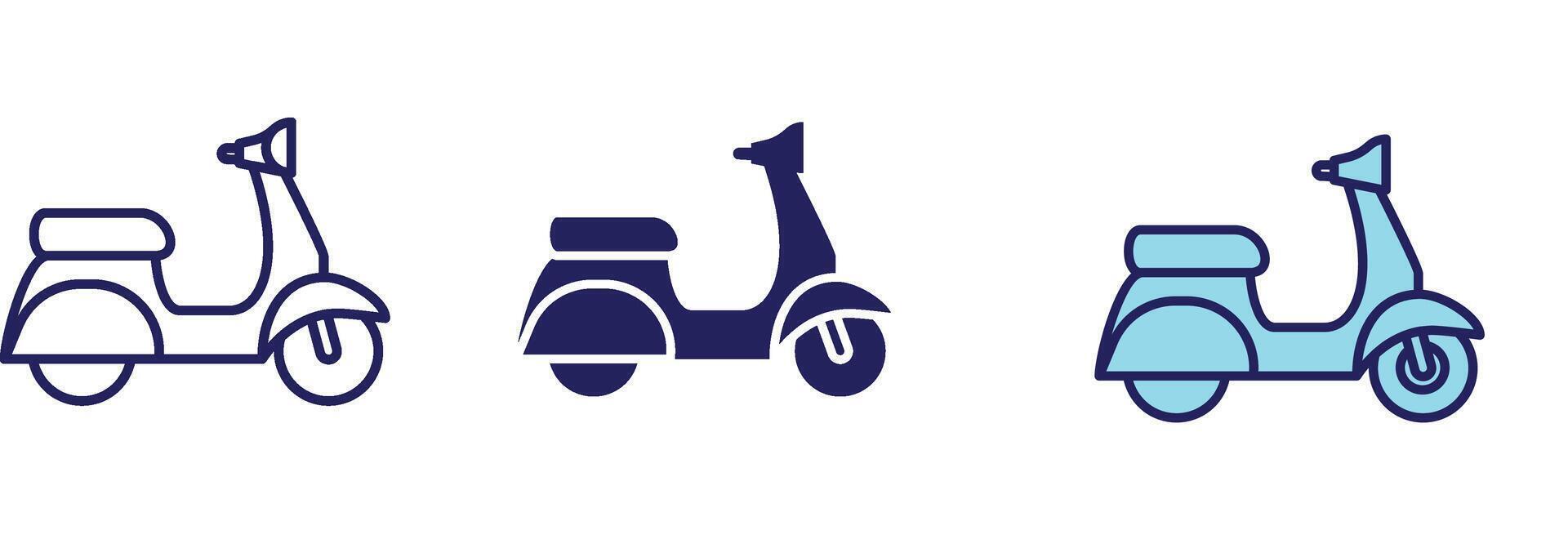 Motorcycle Transportation Icon - Navigation Set vector