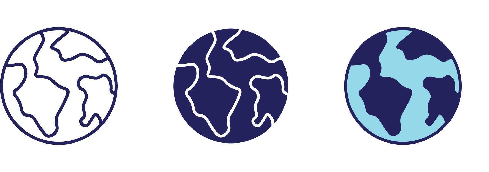 Earth Icon - Navigation Set vector
