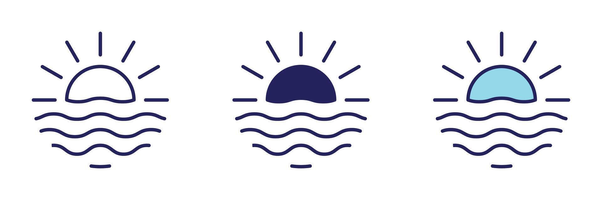 Beach Icon - Navigation Set vector